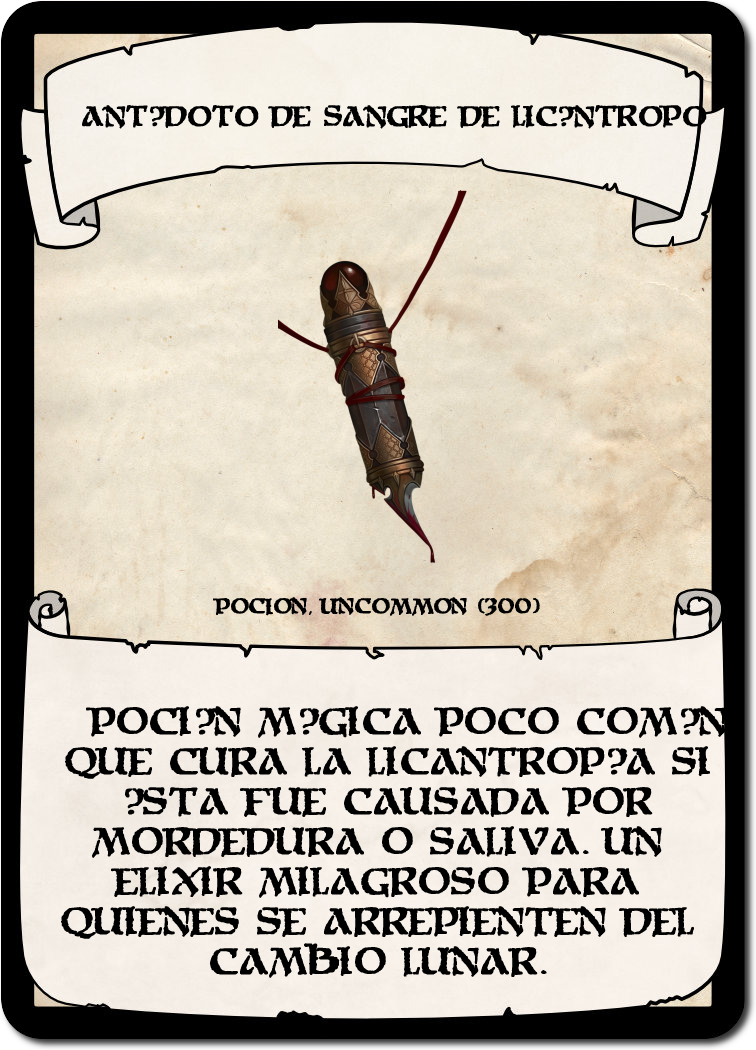 Antídoto de Sangre de Licántropo