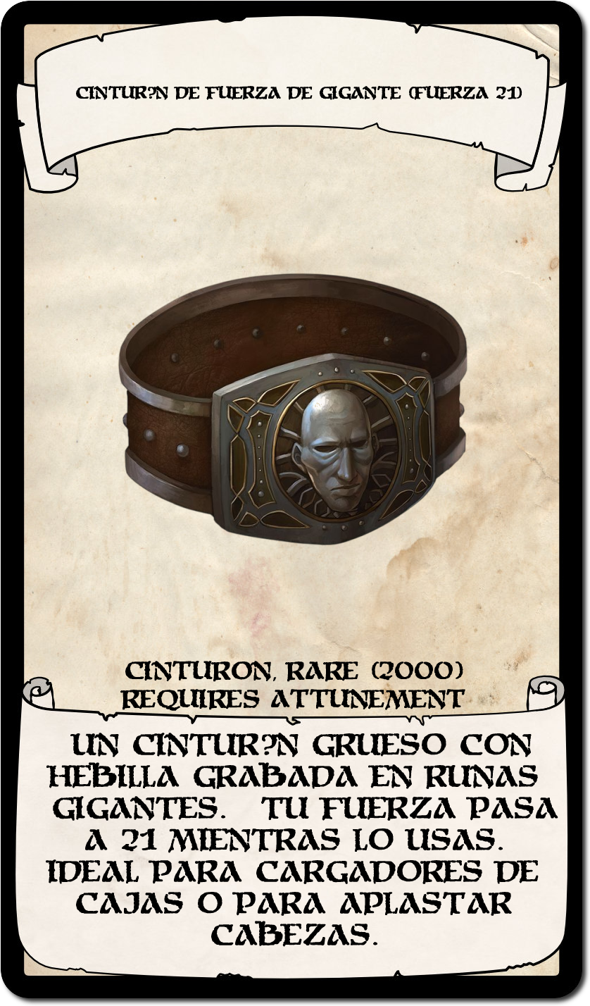 Cinturón de Fuerza de Gigante (Fuerza 21)