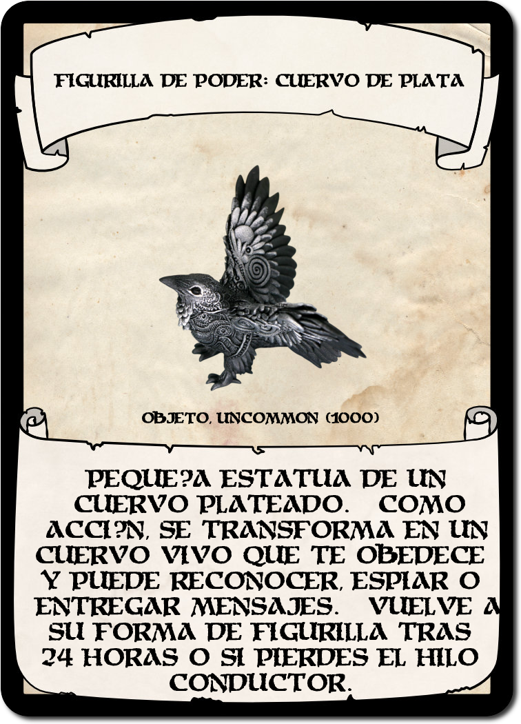 Figurilla de Poder: Cuervo de Plata