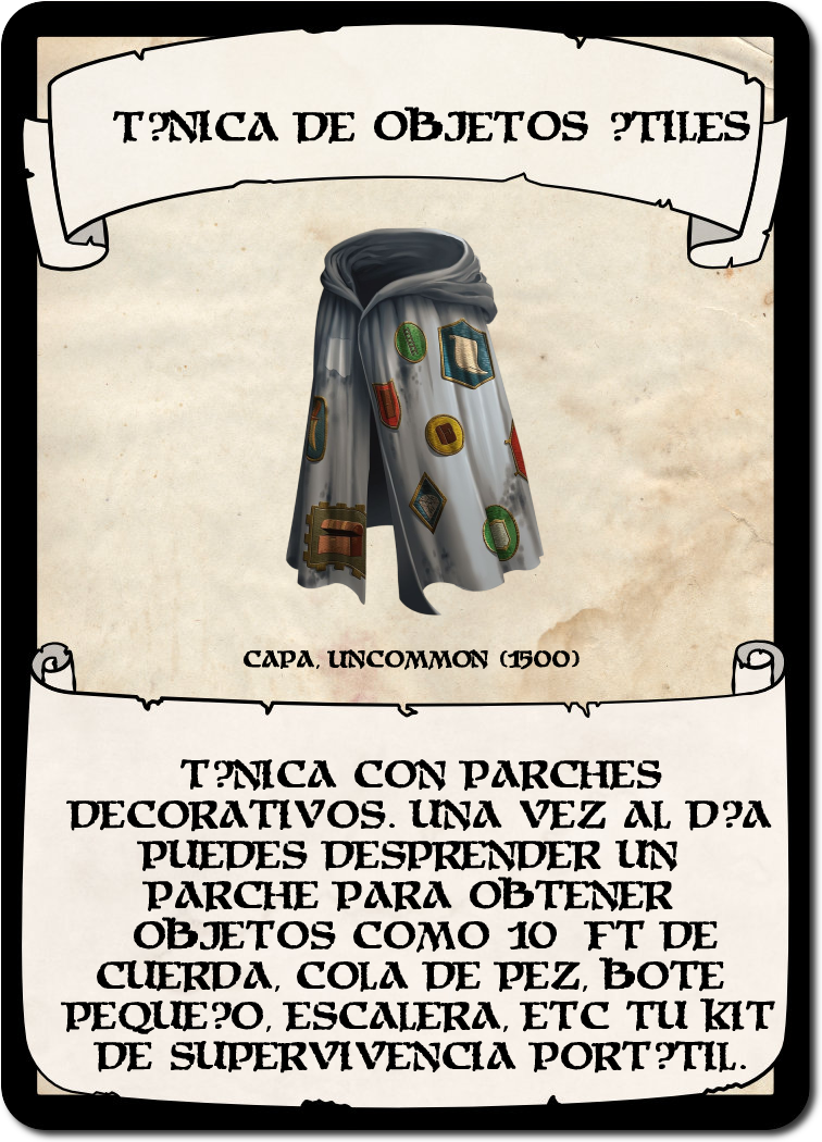 Túnica de Objetos Útiles