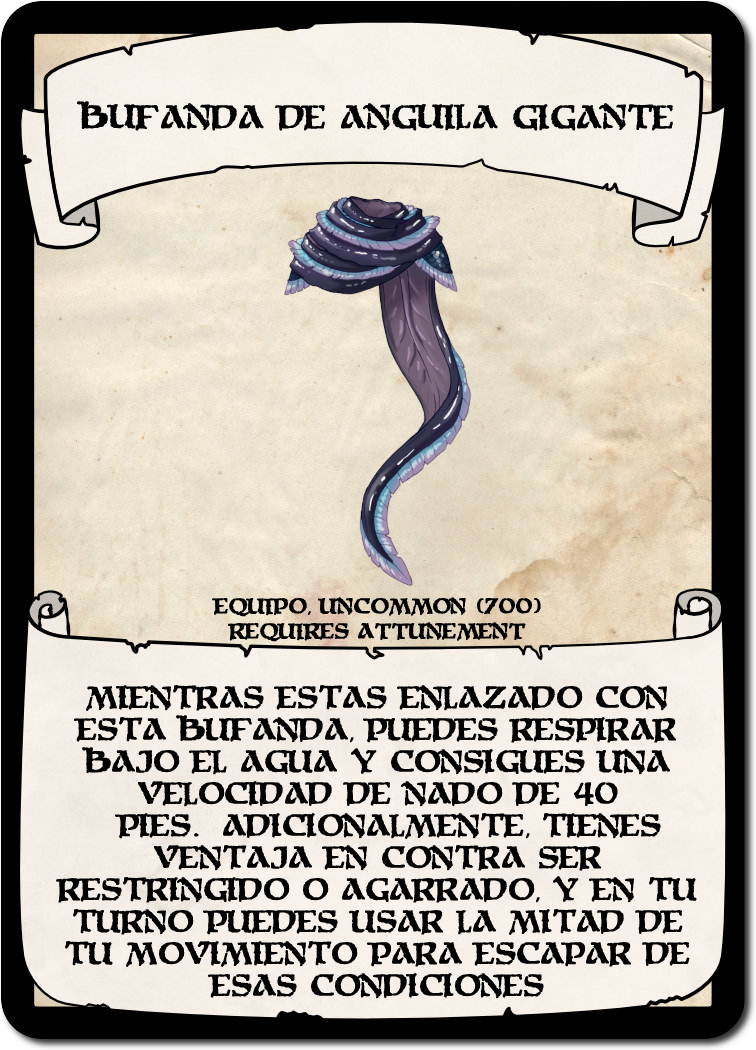 Bufanda de anguila gigante